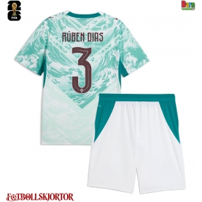 Portugal Ruben Dias #3 Borta Kläder Barn VM 2026 Kortärmad (+ Korta byxor)